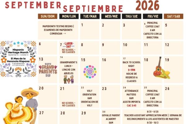 September 2026 School Calendar
